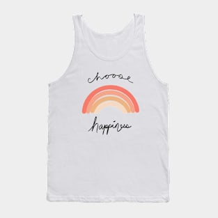 Choose Happiness Minimal Modern Art Shirt and Decor Tank Top